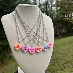 *SURPRISE* Valentine's Day Sweetheart Candy Necklace - 16 in - Stainless Steel